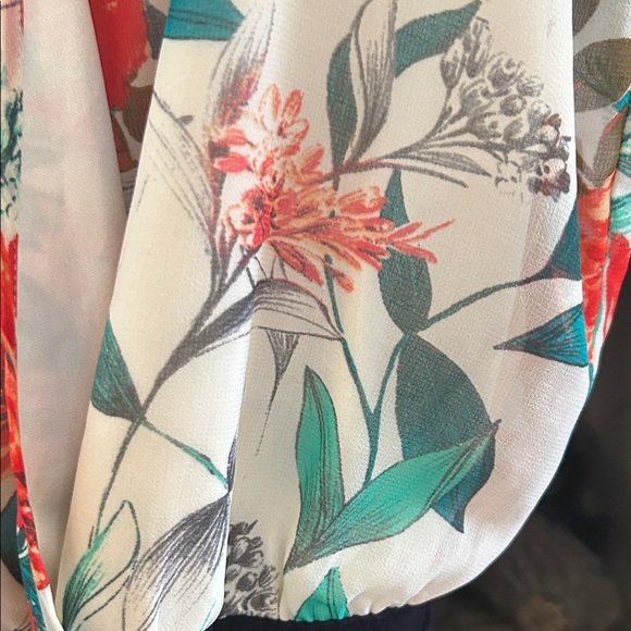 Guess Floral Print Bodysuit with Black Bottom - Picture 4 of 14